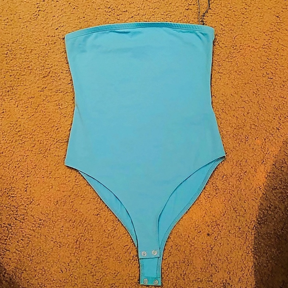 Baby blue Tube bodysuit